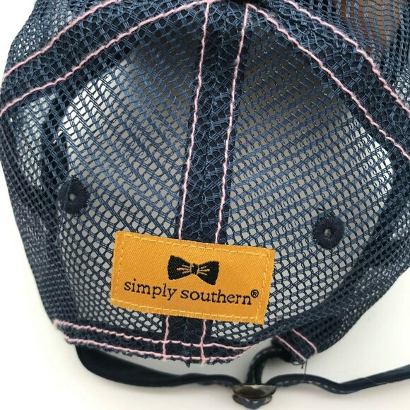 Simply Southern "Trophy Wife" Hat Pink Camo Womens Baseball Cap Mesh Buckle Back - Picture 5 of 7